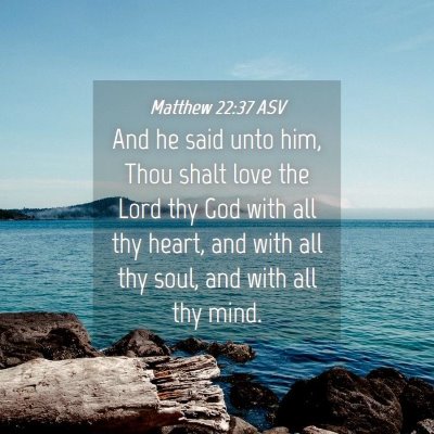 Picture 04 - Matthew 22:37 ASV - And he said unto him, Thou shalt love the Lord - Bible Verse Picture