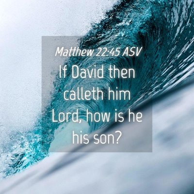 Picture 04 - Matthew 22:45 ASV - If David then calleth him Lord, how is he his - Bible Verse Picture