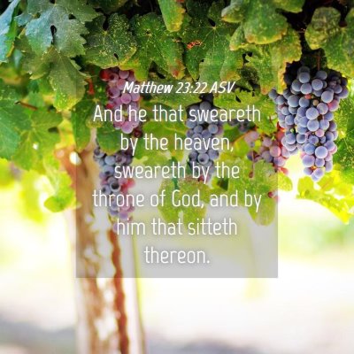 Picture 04 - Matthew 23:22 ASV - And he that sweareth by the heaven, sweareth by - Bible Verse Picture