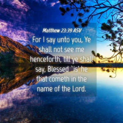 Picture 04 - Matthew 23:39 ASV - For I say unto you, Ye shall not see me - Bible Verse Picture