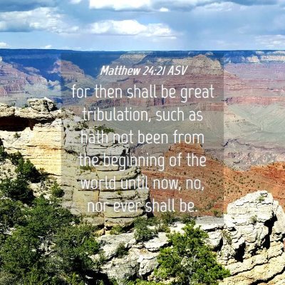 Picture 04 - Matthew 24:21 ASV - for then shall be great tribulation, such as hath - Bible Verse Picture