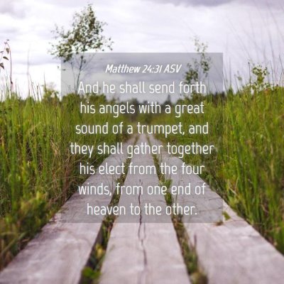 Picture 04 - Matthew 24:31 ASV - And he shall send forth his angels with a great - Bible Verse Picture
