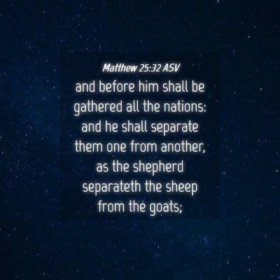 Picture 04 - Matthew 25:32 ASV - and before him shall be gathered all the nations: - Bible Verse Picture