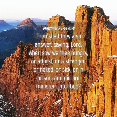 Picture 04 - Matthew 25:44 ASV - Then shall they also answer, saying, Lord, when - Bible Verse Picture