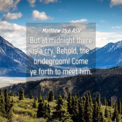 Picture 04 - Matthew 25:6 ASV - But at midnight there is a cry, Behold, the - Bible Verse Picture