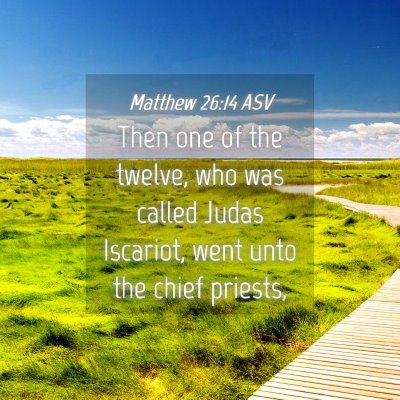 Picture 04 - Matthew 26:14 ASV - Then one of the twelve, who was called Judas - Bible Verse Picture