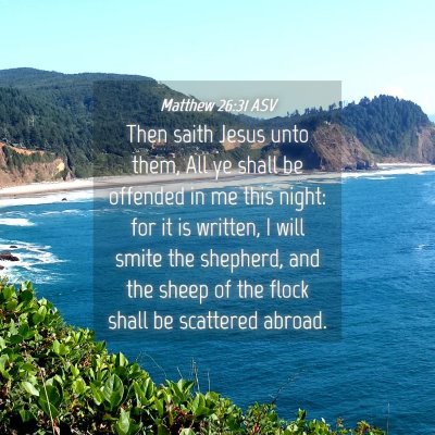 Picture 04 - Matthew 26:31 ASV - Then saith Jesus unto them, All ye shall be - Bible Verse Picture