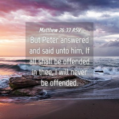 Picture 04 - Matthew 26:33 ASV - But Peter answered and said unto him, If all - Bible Verse Picture