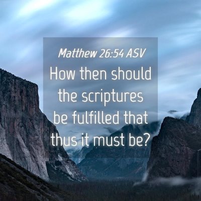 Picture 04 - Matthew 26:54 ASV - How then should the scriptures be fulfilled that - Bible Verse Picture