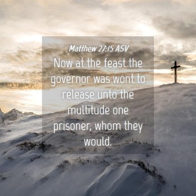 Picture 04 - Matthew 27:15 ASV - Now at the feast the governor was wont to release - Bible Verse Picture