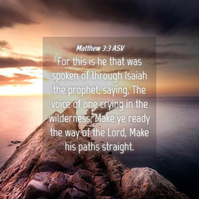 Picture 04 - Matthew 3:3 ASV - For this is he that was spoken of through Isaiah - Bible Verse Picture
