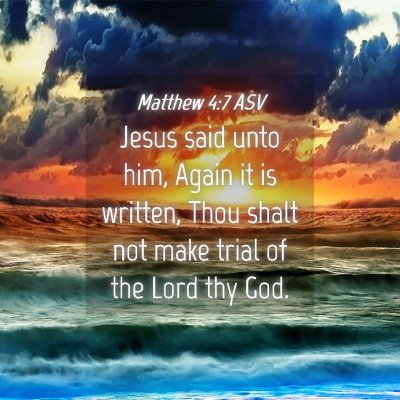 Picture 04 - Matthew 4:7 ASV - Jesus said unto him, Again it is written, Thou - Bible Verse Picture