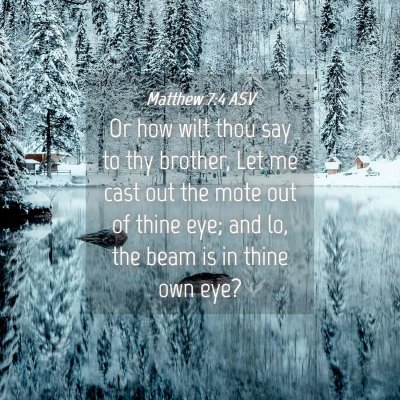 Picture 04 - Matthew 7:4 ASV - Or how wilt thou say to thy brother, Let me cast - Bible Verse Picture