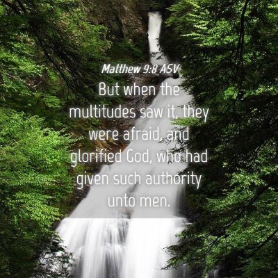 Picture 04 - Matthew 9:8 ASV - But when the multitudes saw it, they were afraid, - Bible Verse Picture