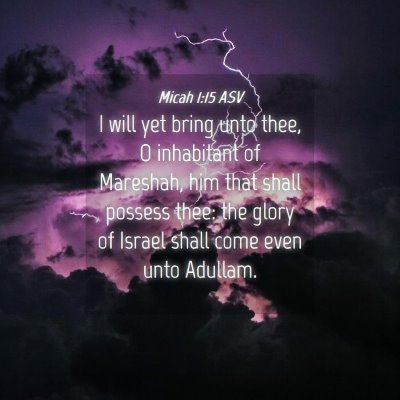Picture 04 - Micah 1:15 ASV - I will yet bring unto thee, O inhabitant of - Bible Verse Picture
