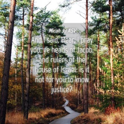 Picture 04 - Micah 3:1 ASV - And I said, Hear, I pray you, ye heads of Jacob, - Bible Verse Picture