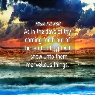 Picture 04 - Micah 7:15 ASV - As in the days of thy coming forth out of the - Bible Verse Picture