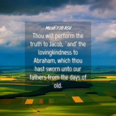 Picture 04 - Micah 7:20 ASV - Thou wilt perform the truth to Jacob, `and' the - Bible Verse Picture