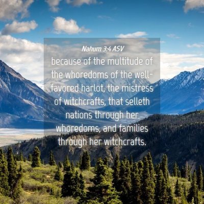 Picture 04 - Nahum 3:4 ASV - because of the multitude of the whoredoms of the - Bible Verse Picture