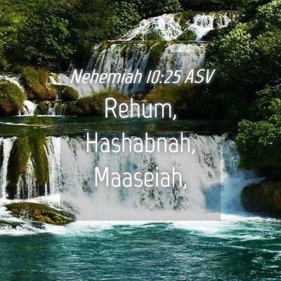 Picture 04 - Nehemiah 10:25 ASV - Rehum, Hashabnah, - Bible Verse Picture