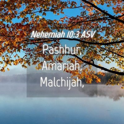 Picture 04 - Nehemiah 10:3 ASV - Pashhur, Amariah, - Bible Verse Picture