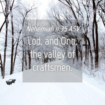 Picture 04 - Nehemiah 11:35 ASV - Lod, and Ono, the valley of - Bible Verse Picture