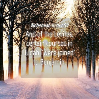Picture 04 - Nehemiah 11:36 ASV - And of the Levites, certain courses in Judah - Bible Verse Picture