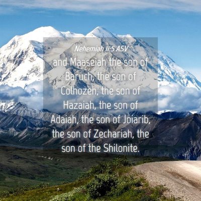 Picture 04 - Nehemiah 11:5 ASV - and Maaseiah the son of Baruch, the son of - Bible Verse Picture
