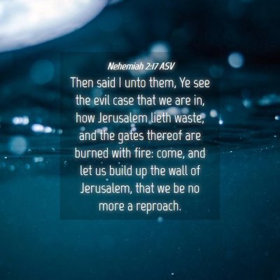 Picture 04 - Nehemiah 2:17 ASV - Then said I unto them, Ye see the evil case that - Bible Verse Picture