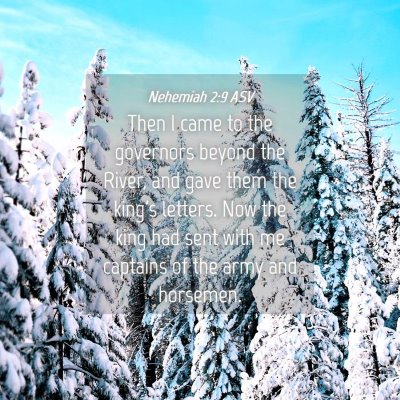 Picture 04 - Nehemiah 2:9 ASV - Then I came to the governors beyond the River, - Bible Verse Picture