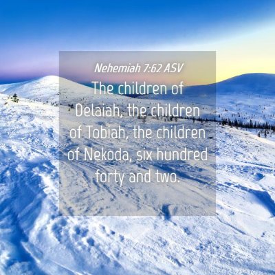 Picture 04 - Nehemiah 7:62 ASV - The children of Delaiah, the children of Tobiah, - Bible Verse Picture