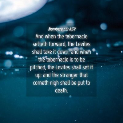 Picture 04 - Numbers 1:51 ASV - And when the tabernacle setteth forward, the - Bible Verse Picture