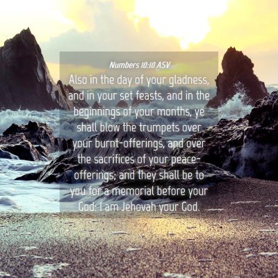 Picture 04 - Numbers 10:10 ASV - Also in the day of your gladness, and in your set - Bible Verse Picture