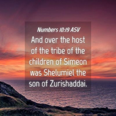 Picture 04 - Numbers 10:19 ASV - And over the host of the tribe of the children of - Bible Verse Picture