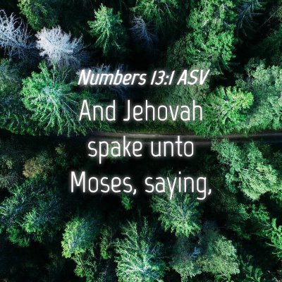 Picture 04 - Numbers 13:1 ASV - And Jehovah spake unto Moses, - Bible Verse Picture