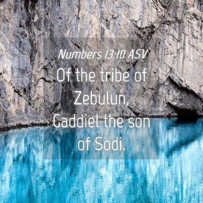 Picture 04 - Numbers 13:10 ASV - Of the tribe of Zebulun, Gaddiel the son of - Bible Verse Picture