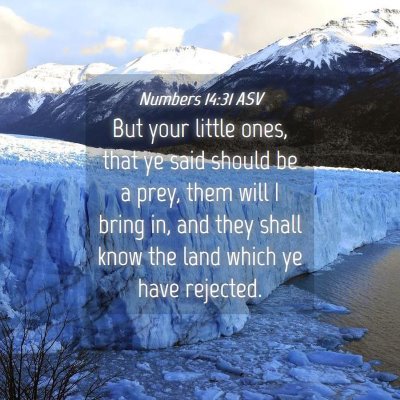 Picture 04 - Numbers 14:31 ASV - But your little ones, that ye said should be a - Bible Verse Picture