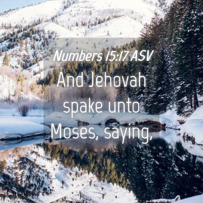 Picture 04 - Numbers 15:17 ASV - And Jehovah spake unto Moses, - Bible Verse Picture