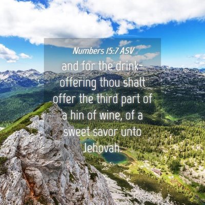 Picture 04 - Numbers 15:7 ASV - and for the drink-offering thou shalt offer the - Bible Verse Picture