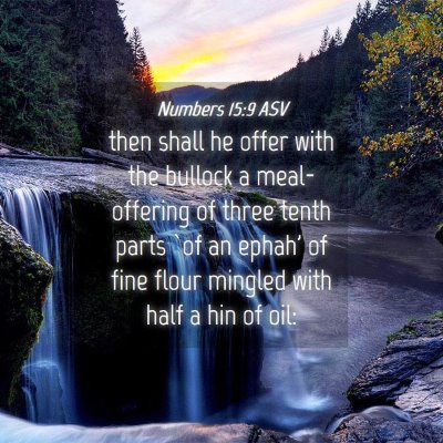 Picture 04 - Numbers 15:9 ASV - then shall he offer with the bullock a - Bible Verse Picture