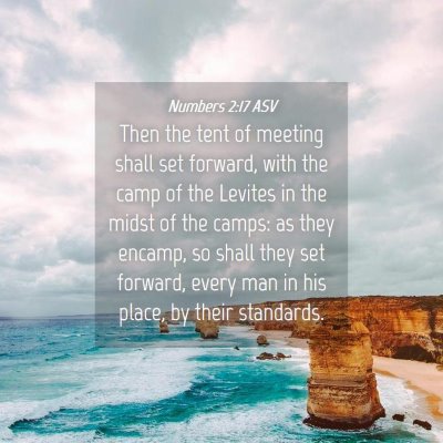 Picture 04 - Numbers 2:17 ASV - Then the tent of meeting shall set forward, with - Bible Verse Picture