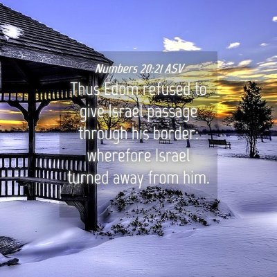 Picture 04 - Numbers 20:21 ASV - Thus Edom refused to give Israel passage through - Bible Verse Picture