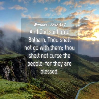 Picture 04 - Numbers 22:12 ASV - And God said unto Balaam, Thou shalt not go with - Bible Verse Picture