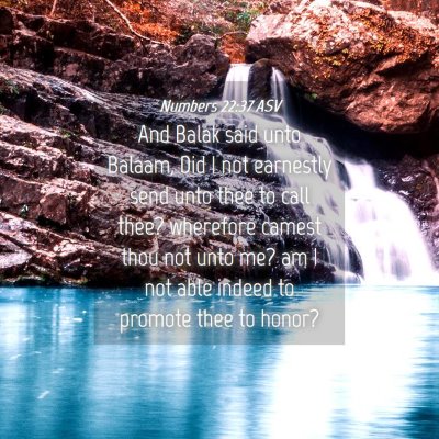Picture 04 - Numbers 22:37 ASV - And Balak said unto Balaam, Did I not earnestly - Bible Verse Picture
