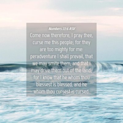 Picture 04 - Numbers 22:6 ASV - Come now therefore, I pray thee, curse me this - Bible Verse Picture