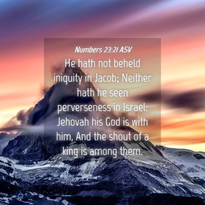 Picture 04 - Numbers 23:21 ASV - He hath not beheld iniquity in Jacob; Neither - Bible Verse Picture