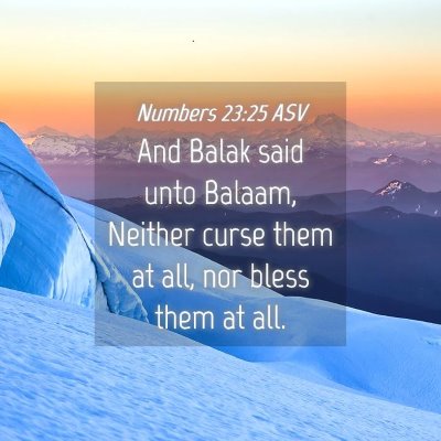 Picture 04 - Numbers 23:25 ASV - And Balak said unto Balaam, Neither curse them at - Bible Verse Picture