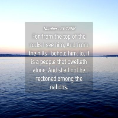 Picture 04 - Numbers 23:9 ASV - For from the top of the rocks I see him, And from - Bible Verse Picture