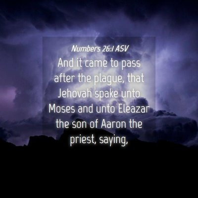Picture 04 - Numbers 26:1 ASV - And it came to pass after the plague, that - Bible Verse Picture