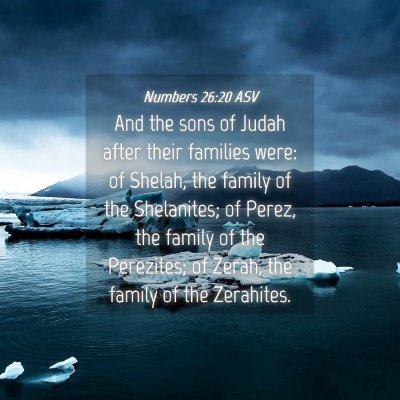 Picture 04 - Numbers 26:20 ASV - And the sons of Judah after their families were: - Bible Verse Picture